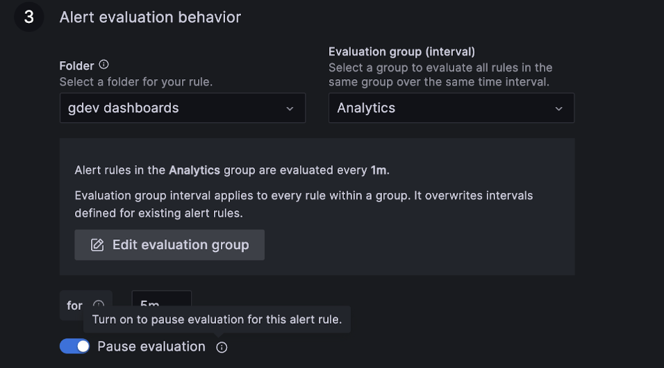 Pause alert rule evaluations Pause alert rule evaluations
