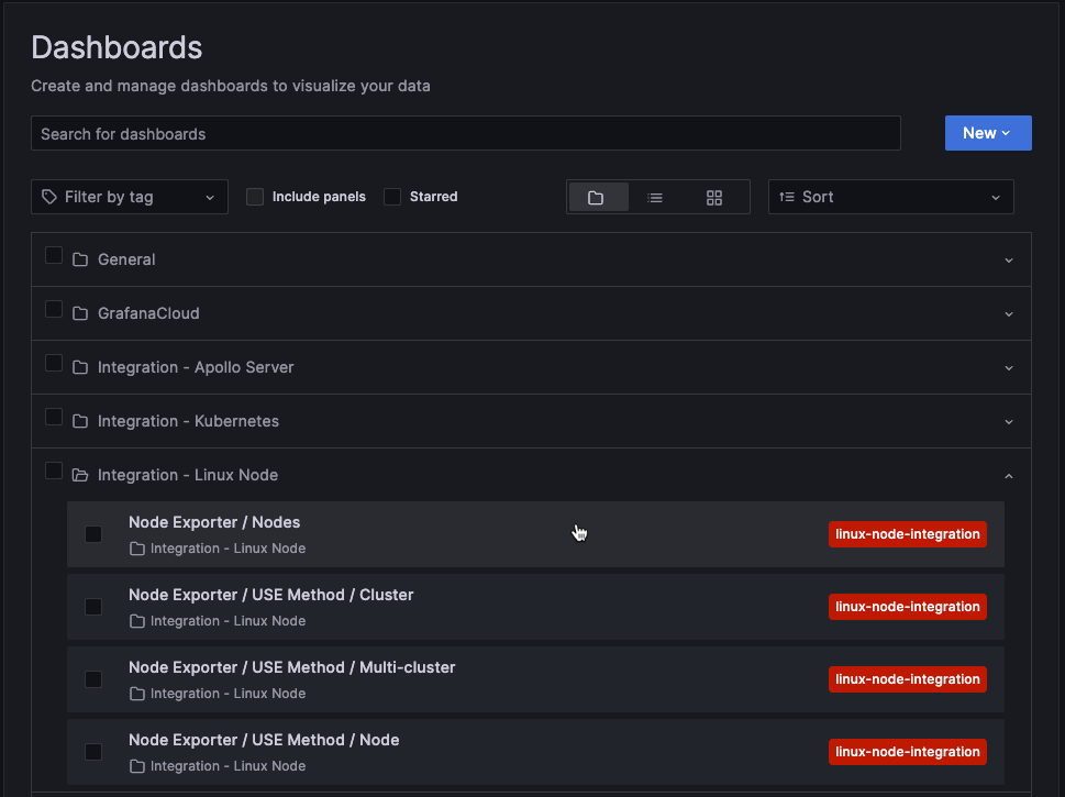 Node Exporter / MacOS dashboard