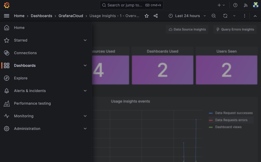 Grafana new navigation Grafana new navigation