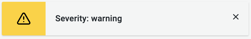 Warning alert