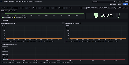 Microsoft SQL Server overview dashboard (3/3).