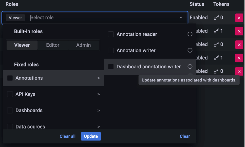 Configure role access Configure role access
