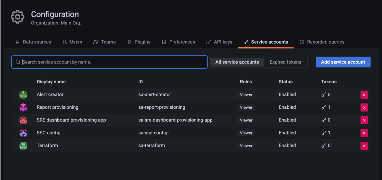 Configure service accounts Configure service accounts
